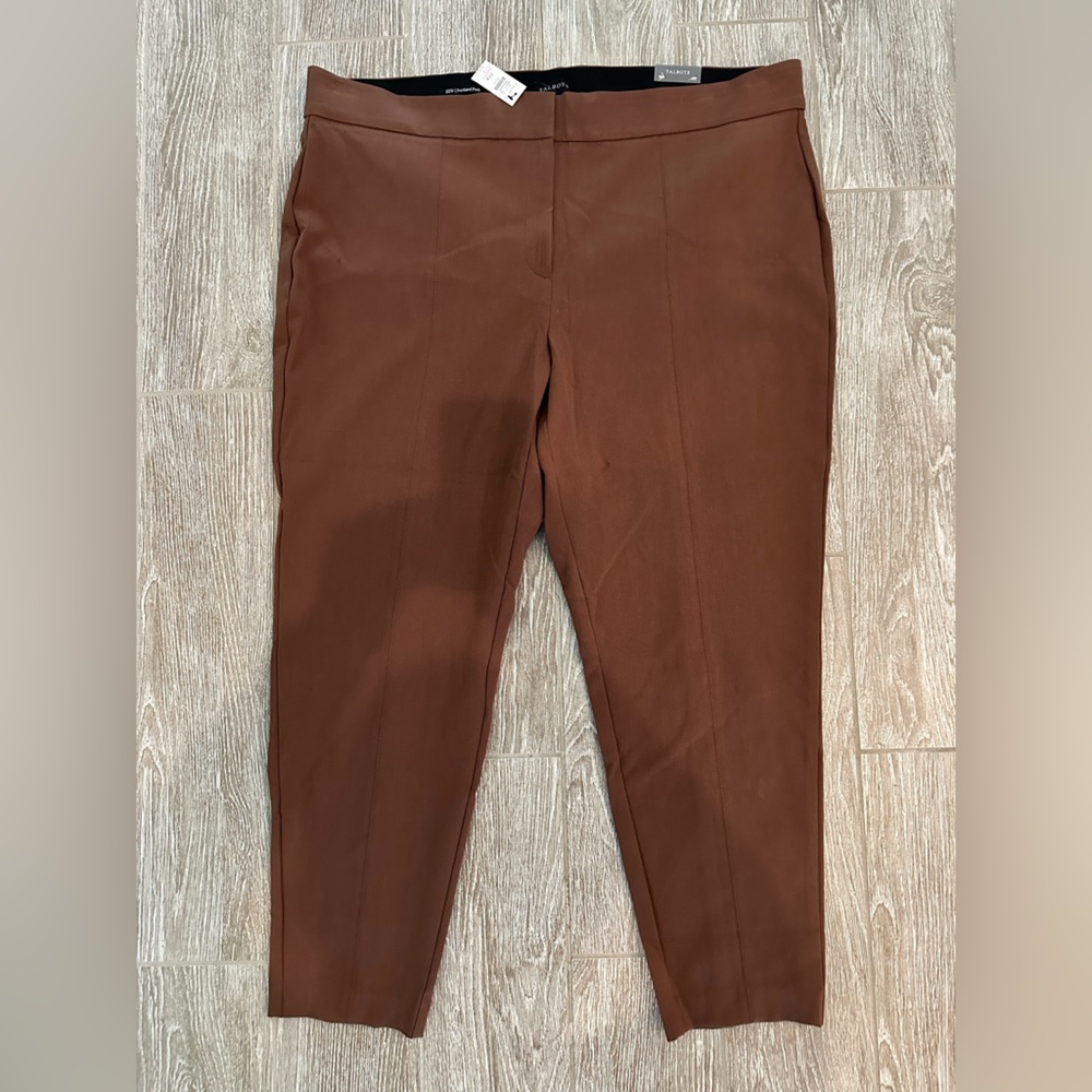 Talbots Brown Cropped Pants Relaxed Fit